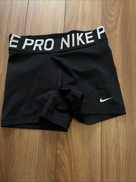 Nike Pants - Nike Pro Black Athletic Shorts with White Logo